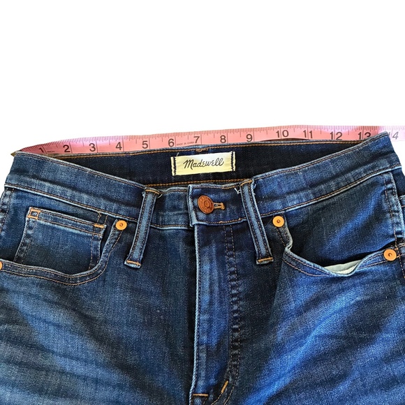 Madewell 10” High-Rise Skinny Jeans 27T Dark Blue Stretch Magic Pockets - Picture 5 of 8